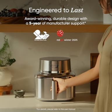 Cosori Iconic The Stainless Steel 6.5-Quart Smart Air Fryer