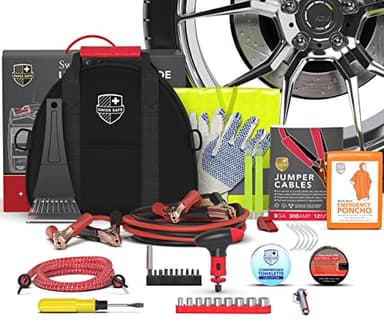 Swiss Safe 2-in-1 Roadside Car Emergency Kit